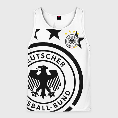 Мужская майка без рукавов Сборная Германии / 3D-Белый – фото 1