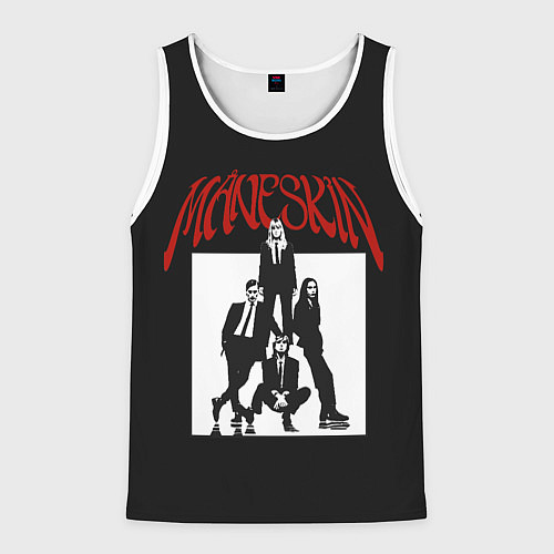 Мужская майка без рукавов Maneskin Rock Band / 3D-Белый – фото 1