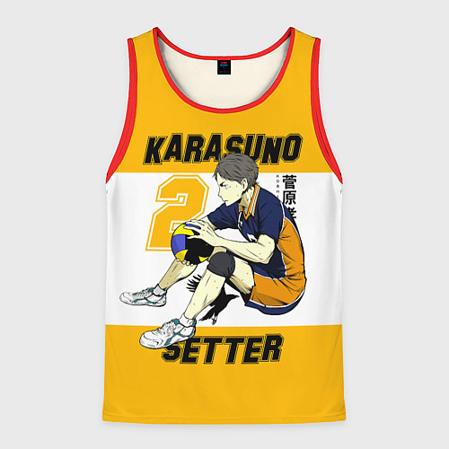 Мужская майка без рукавов Коши Сугавара Haikyuu!! / 3D-Красный – фото 1