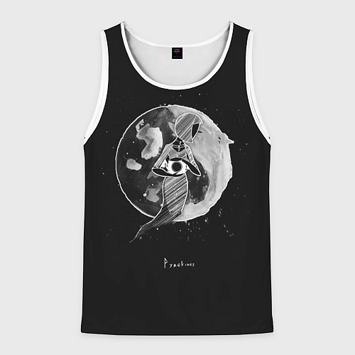 Мужская майка без рукавов Eclipse / 3D-Белый – фото 1