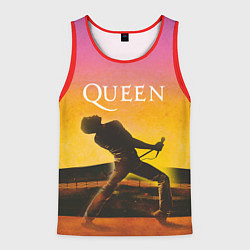 Майка-безрукавка мужская Queen Freddie Mercury Z, цвет: 3D-красный
