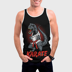 Майка-безрукавка мужская KARATE T-REX, цвет: 3D-белый — фото 2