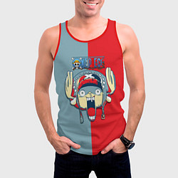 Майка-безрукавка мужская Сопливый Тони Тони Чоппер One Piece, цвет: 3D-красный — фото 2