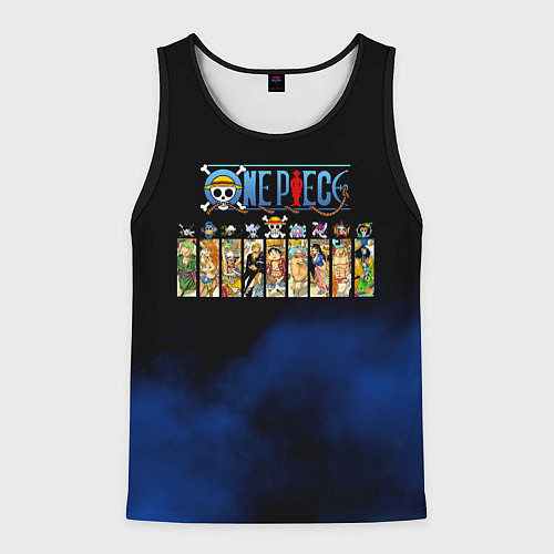 Мужская майка без рукавов Пират Соломенной Шляпы One Piece / 3D-Черный – фото 1