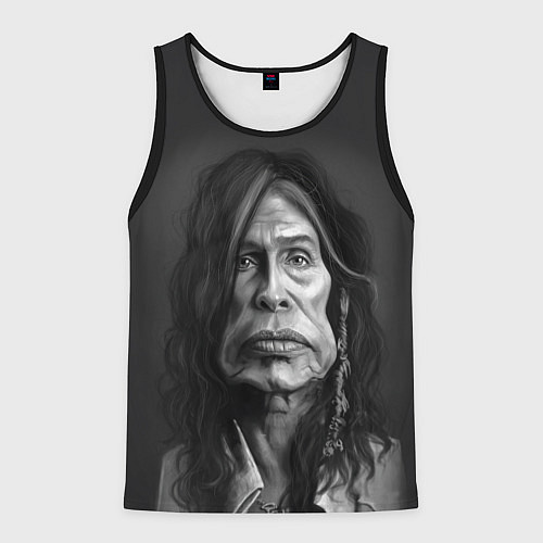 Мужская майка без рукавов Steven Tyler AEROSMITH Z / 3D-Черный – фото 1