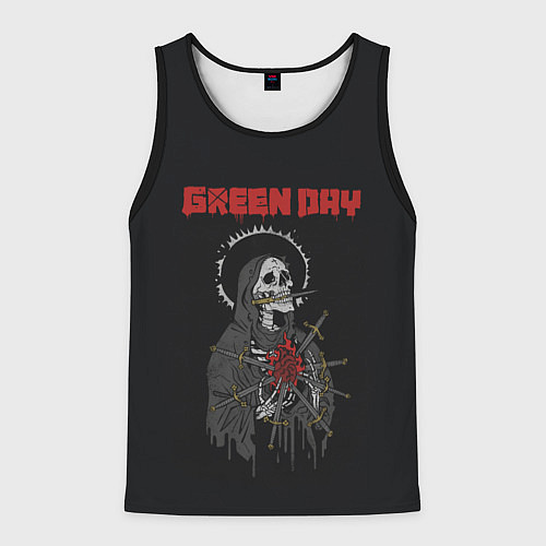 Мужская майка без рукавов GreenDay ГринДей Poster Z / 3D-Черный – фото 1