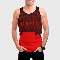 Майка-безрукавка мужская Battlefield 2042 - Hexagon, цвет: 3D-черный — фото 2