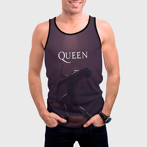 Мужская майка без рукавов Freddie Mercury Queen Z / 3D-Черный – фото 3