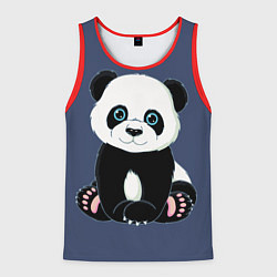Майка-безрукавка мужская Милая Панда Sweet Panda, цвет: 3D-красный