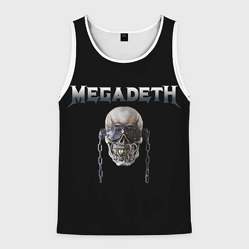 Мужская майка без рукавов Megadeth / 3D-Белый – фото 1