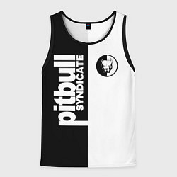 Майка-безрукавка мужская PITBULL SYNDICATE ПИТБУЛЬ, цвет: 3D-черный