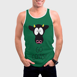 Майка-безрукавка мужская Go Cows, цвет: 3D-белый — фото 2