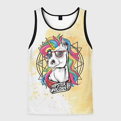 Мужская майка без рукавов Hipster unicorn