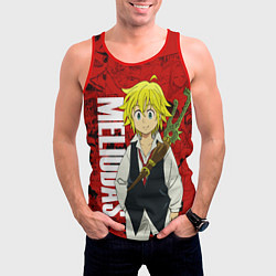 Майка-безрукавка мужская Мелиодас, Meliodas, цвет: 3D-красный — фото 2