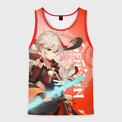 Майка-безрукавка мужская Genshin Impact, Кадзуха, цвет: 3D-красный