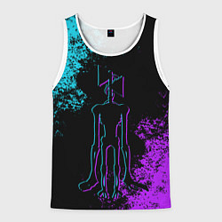 Мужская майка без рукавов НЕОНОВЫЙ СИРЕНОГОЛОВЫЙ