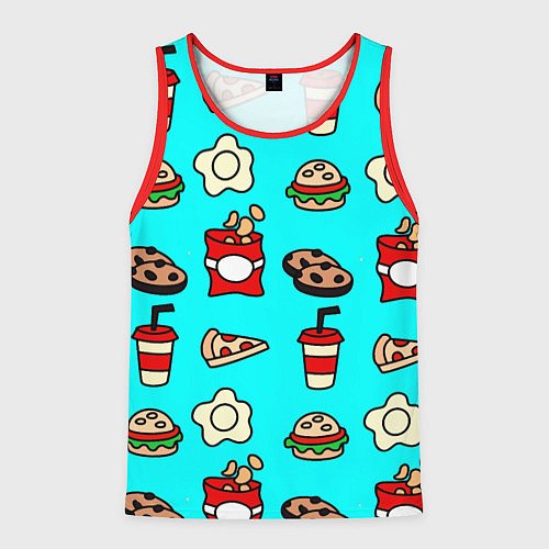 Мужская майка без рукавов Вкусняхи из Макдака! / 3D-Красный – фото 1