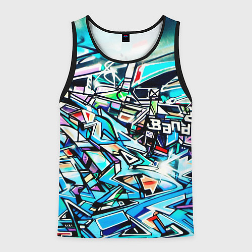 Мужская майка без рукавов Граффити / 3D-Черный – фото 1