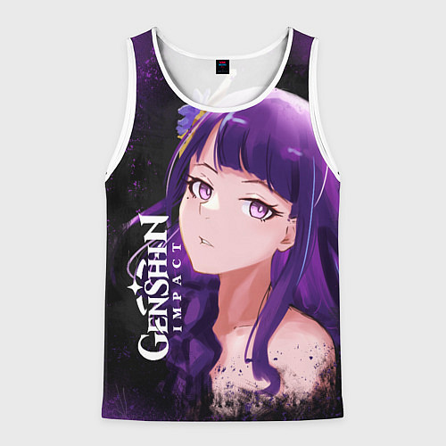 Мужская майка без рукавов ГЕНШИН ИМПАКТ / 3D-Белый – фото 1