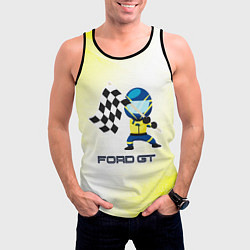 Майка-безрукавка мужская Ford - Racing, цвет: 3D-черный — фото 2