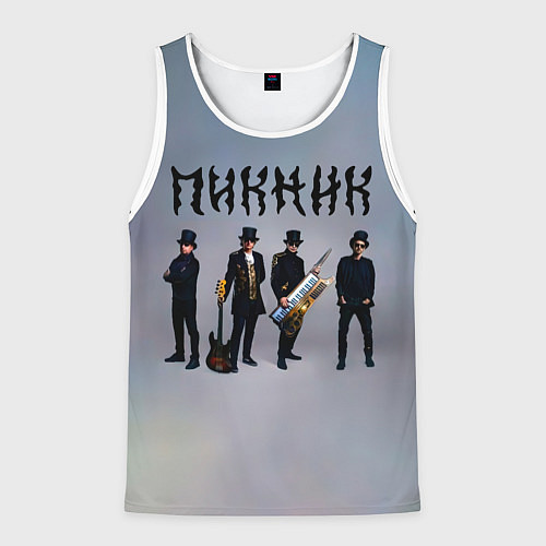 Мужская майка без рукавов Пикник группа / 3D-Белый – фото 1