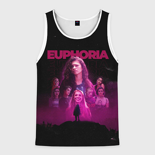 Мужская майка без рукавов Euphoria team / 3D-Белый – фото 1