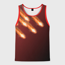 Майка-безрукавка мужская Падение комет, цвет: 3D-красный