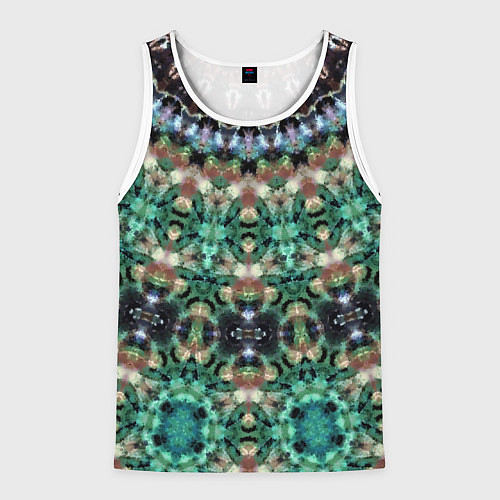 Мужская майка без рукавов Этнический восточный узор / 3D-Белый – фото 1
