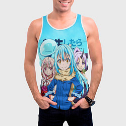 Майка-безрукавка мужская TenSura, Румиру, Шуна и Шион, цвет: 3D-белый — фото 2