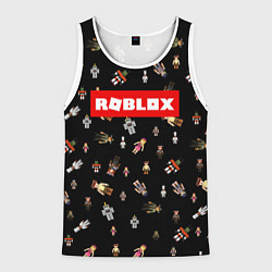 Майка-безрукавка мужская ROBLOX PATTERN РОБЛОКС Z, цвет: 3D-белый