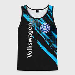 Майка-безрукавка мужская Volkswagen Фольксваген, цвет: 3D-черный