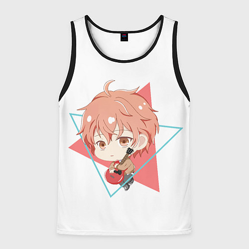 Мужская майка без рукавов Мафую Сато с треугольниками / 3D-Черный – фото 1