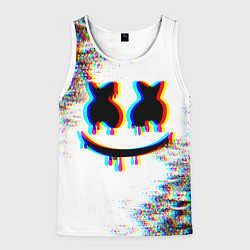 Майка-безрукавка мужская MARSHMELLOW GLITCH, цвет: 3D-белый