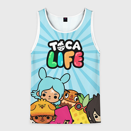 Мужская майка без рукавов Toca Life World / 3D-Белый – фото 1
