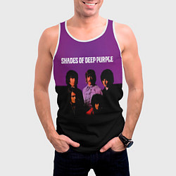 Майка-безрукавка мужская Shades of Deep Purple, цвет: 3D-белый — фото 2