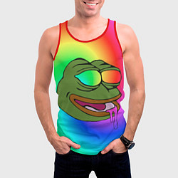 Майка-безрукавка мужская Pepe rainbow, цвет: 3D-красный — фото 2