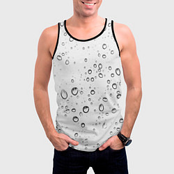 Майка-безрукавка мужская Утренний дождь, цвет: 3D-черный — фото 2