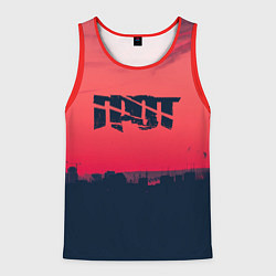 Мужская майка без рукавов ГРОТ ЛОГО НА ФОНЕ ЗАКАТА