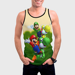 Майка-безрукавка мужская 3DMario, цвет: 3D-черный — фото 2