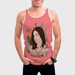 Майка-безрукавка мужская Нарисованная Лана, цвет: 3D-белый — фото 2