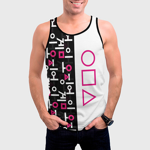 Мужская майка без рукавов Игра в кальмара: Стражи / 3D-Черный – фото 3