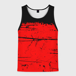 Мужская майка без рукавов КРАСНЫЙ ГРАНЖ RED GRUNGE