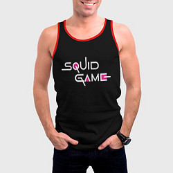 Майка-безрукавка мужская Squid Game, цвет: 3D-красный — фото 2