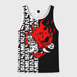 Майка-безрукавка мужская CYBERPUNK 2077: SAMURAI, цвет: 3D-белый