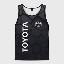 Майка-безрукавка мужская Toyota 3D плиты, цвет: 3D-черный