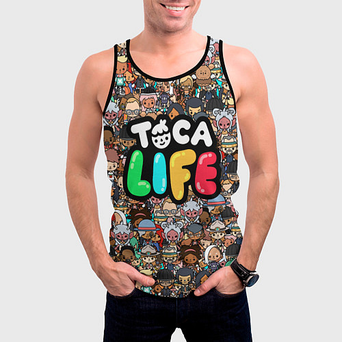 Мужская майка без рукавов Toca Life / 3D-Черный – фото 3