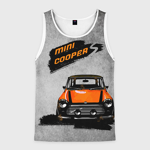 Мужская майка без рукавов Maшина Mini / 3D-Белый – фото 1