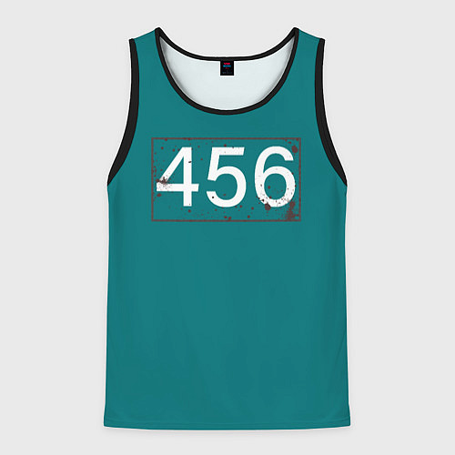 Мужская майка без рукавов Игрок в кальмара 456 / 3D-Черный – фото 1