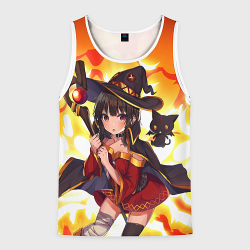 Мужская майка без рукавов MeguminYunyun / 3D-Белый – фото 1