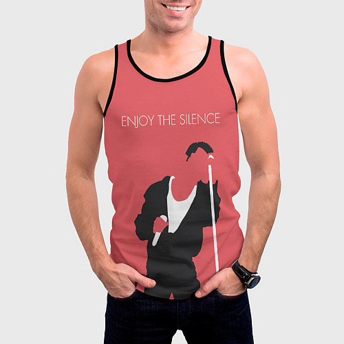 Мужская майка без рукавов Ганн на концерте / 3D-Черный – фото 3